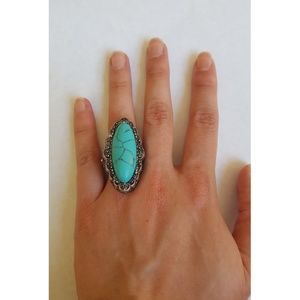 Turquoise Statement Cage Ring